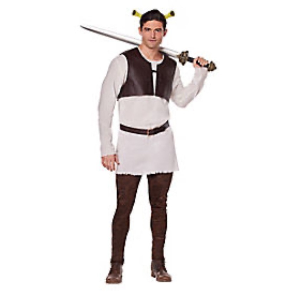 SHREK- Men's Storybook Character Costume without Sword, headband ears included.